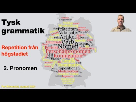 Tysk grammatik - 2. pronomen - repetition från högstadiet