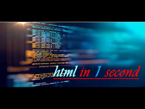 how to create basic html structure in 1 second in vs code.