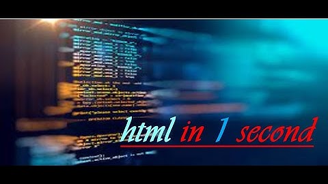 how to create basic html structure in 1 second in vs code.