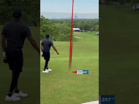 Tiger Woods preparing for the PGA Championship at Southern Hills. Created with Shot Tracer app