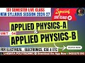 L - 16 APPLIED PHYSICS - A & B LIVE CLASS FOR ELE , EC AND CSE Special Imp Class #biharpolytechnic