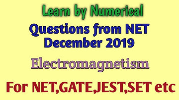 Solution to question NET December 2019 | Electromagnetism |