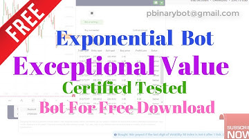 Free Binary.com Bot - Exponential Strategy Binary Bot | Simply Exceptional Value Binary Bot