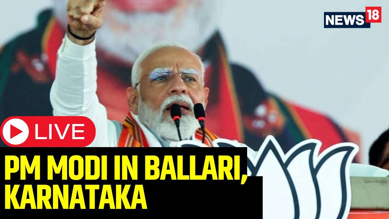 PM Modi Rally LIVE | PM Modi 's Rally In Ballari, Karnataka LIVE | PM ...