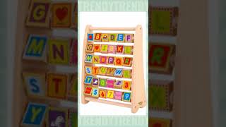 Wooden Alphabet Blocks Abacus for Kids