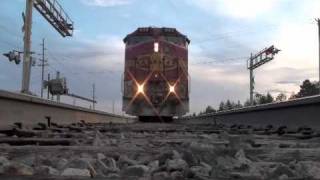Railroad Freight Train Runs Over Camera
