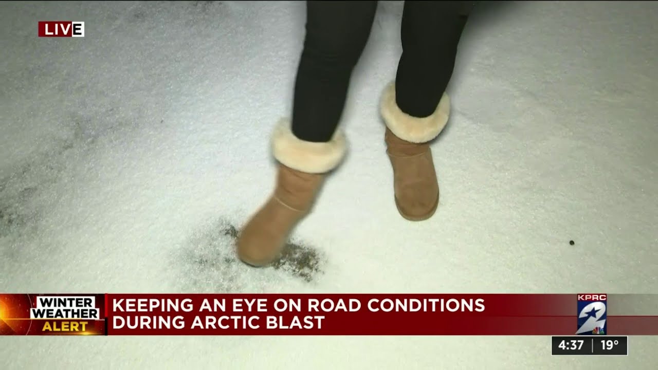Keeping an eye on road conditions during arctic blast - YouTube