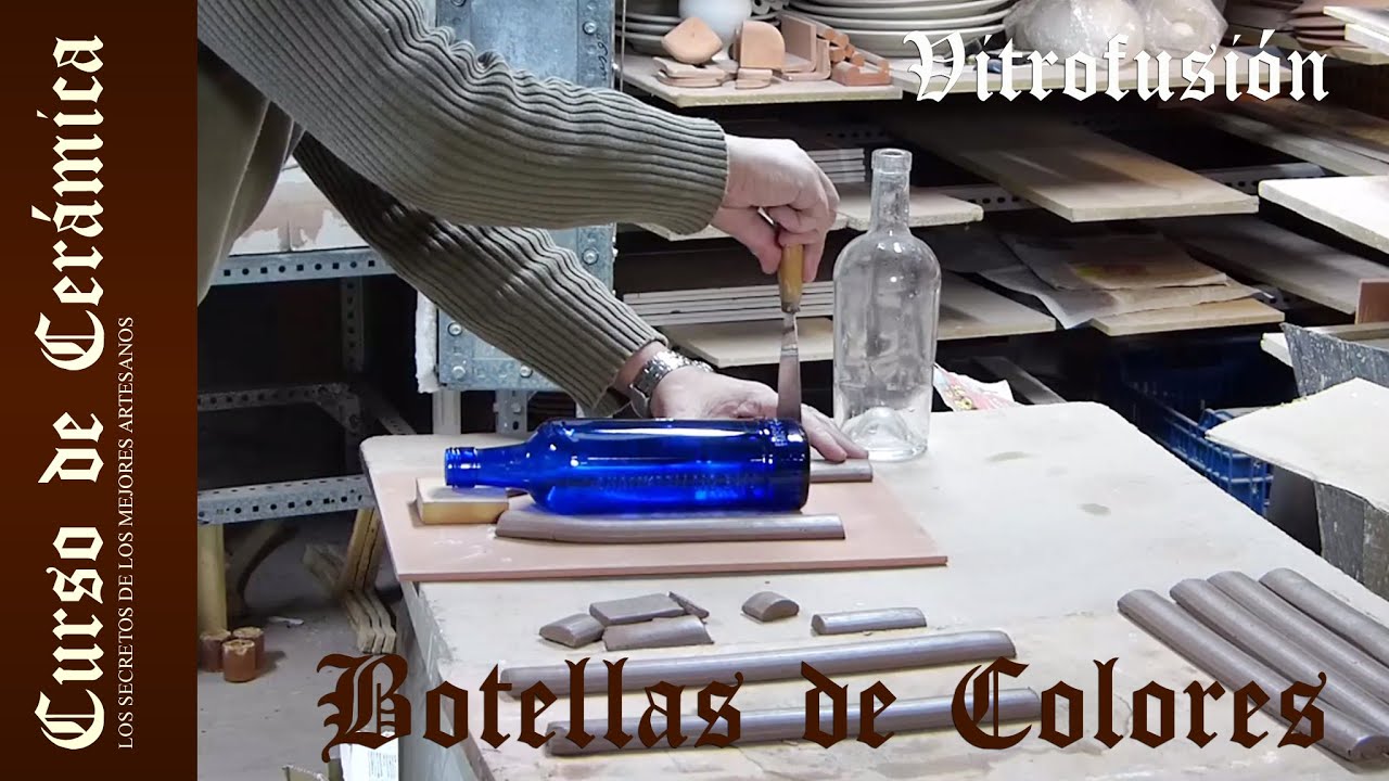 Curso de Cerámica - Fundir Botellas de Colores de Vidrio Fusing - Vitrofusion  - Parte 1