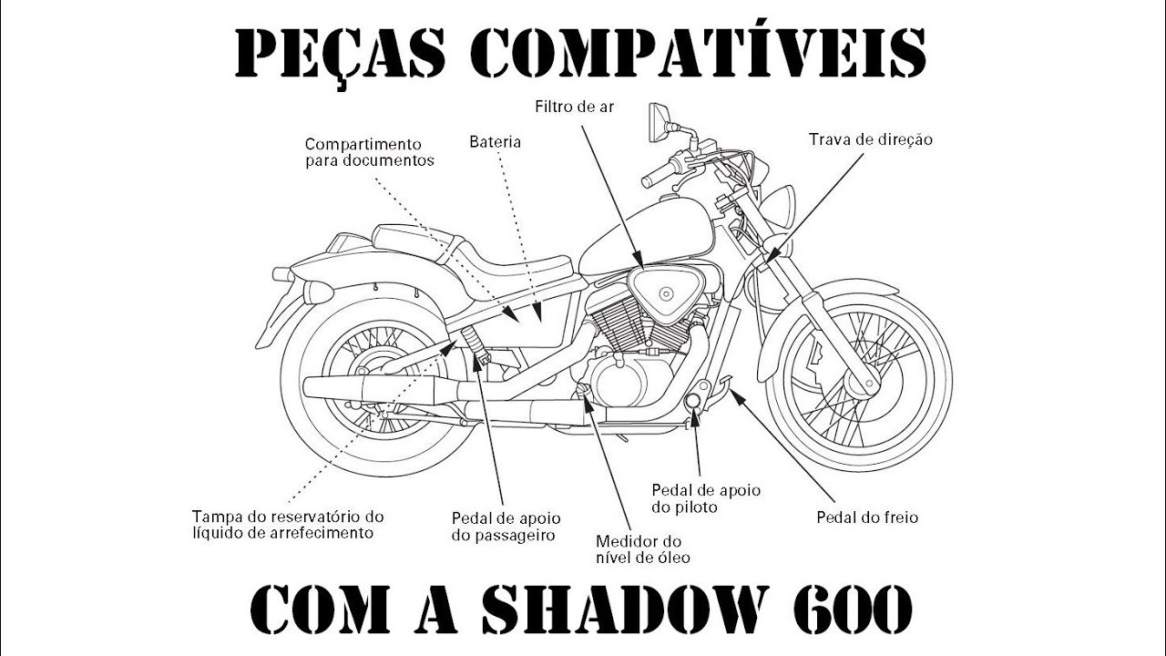 Peças Compatíveis com a Shadow 600 Viajando Na Garupa 25 YouTube