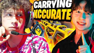 CARRYING XCCURATE IN RADIANT RANKED !!! | PRX SOMETHING