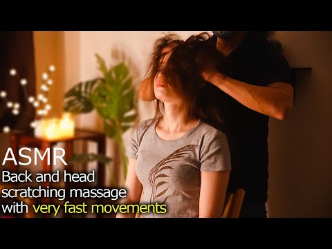 ASMR 早い動きの背中・頭皮スクラッチマッサージ | 気持ち良くて眠くなる