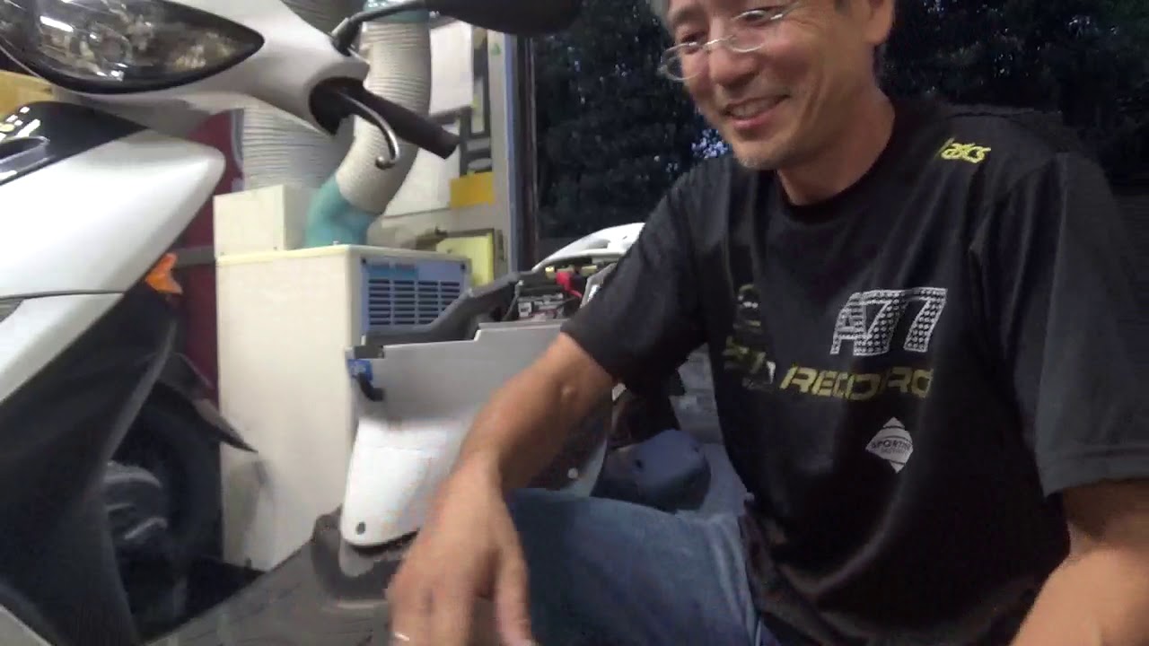 A typical day at a motorcycle shop. We're removing the fairings to