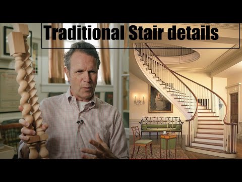 Traditionele trapdetails. Zie het verschil tussen een Georgische en een Federale trap.