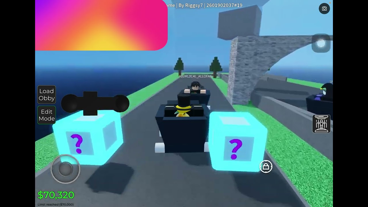 Showcasing my racing game In obby creator! 
