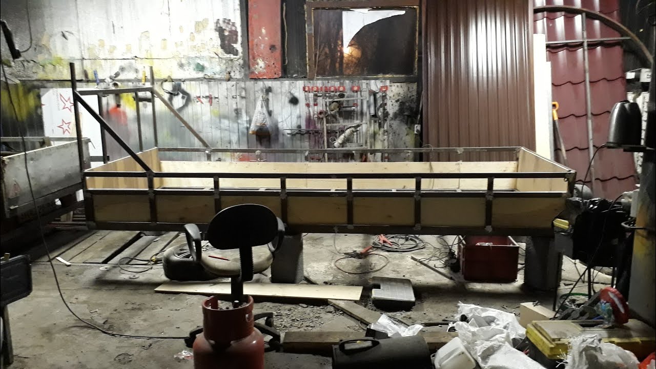 Самодельный легковой двухосный прицеп. - YouTube
