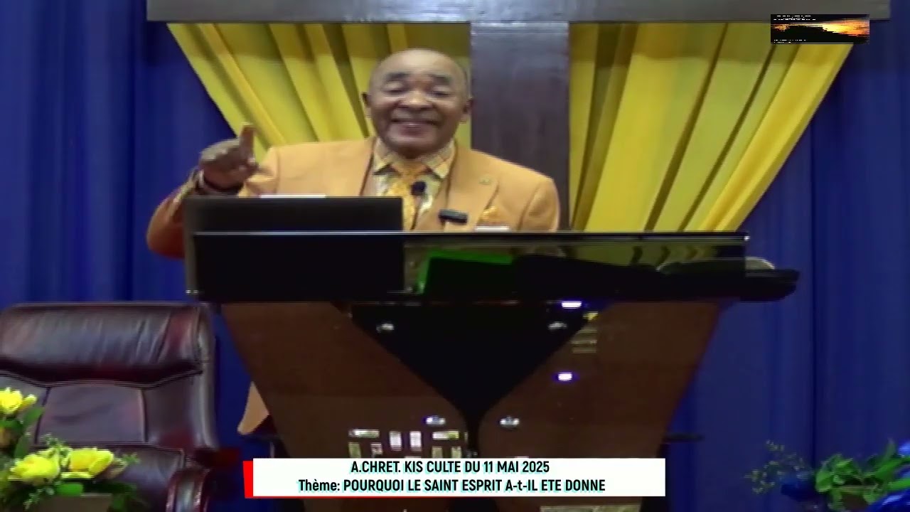 16 mai 2025 Thème: Pourquoi le Saint-Esprit a-t-il été donné ? /0rateur : Christophore KABAMBA.