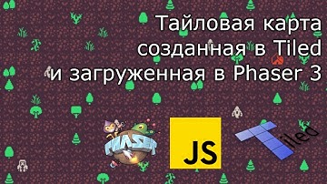 Тайловая карта созданная в Tiled и загруженная в проект на Phaser 3