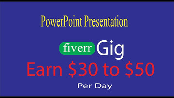 HOW TO Create PowerPoint PRESENTATION Gig in Fiverr