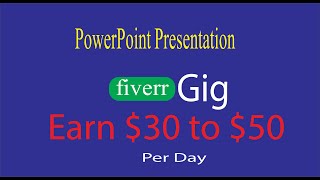 HOW TO Create PowerPoint PRESENTATION Gig in Fiverr