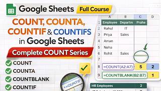 COUNT, COUNTA, COUNTIF & COUNTIFS in Google Sheets | Complete COUNT Series | Full Course #8 Learn The Countblank Function In Google Sheets