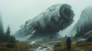 The Wreckage | Dark SciFi Ambient Music (with Rain ambience)