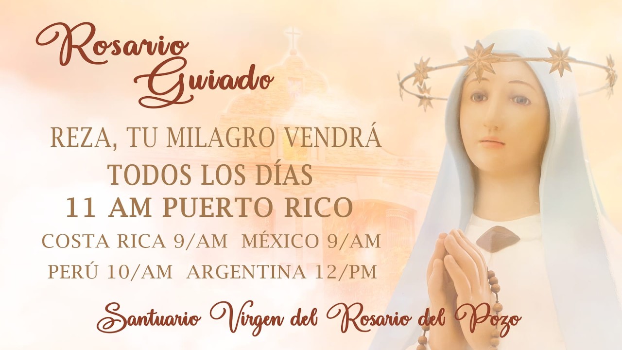 Viernes 18 de septiembre. Rosario guiado. Misterios dolorosos. - YouTube