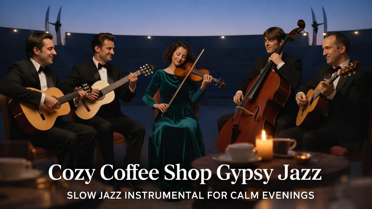 Cozy Coffee Shop Gypsy Jazz | Slow Jazz Instrumental for Calm Evenings