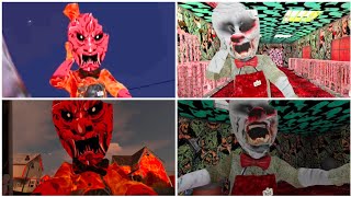 Jumpscares | Ice scream 2 Rod is Demon mod vs ice scream 4 Rod is Zombie mod gameplay walkthrough screenshot 4