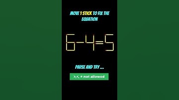 Brain Test - 99% Fail This 1-Stick Equation Puzzle! 🤯 #shorts #braintest #iqtests