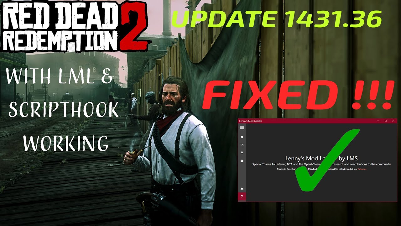 frekvens Blandet tildele HOW TO FIX RED DEAD REDEMPTION 2 NOT WORKING AFTER UPDATE 1436.31 LML &  SCPITPHOOK WORKING (PC) - YouTube