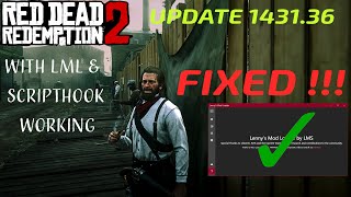 HOW TO FIX RED DEAD REDEMPTION 2  NOT WORKING AFTER  UPDATE 1436.31 LML \& SCPITPHOOK WORKING  (PC)
