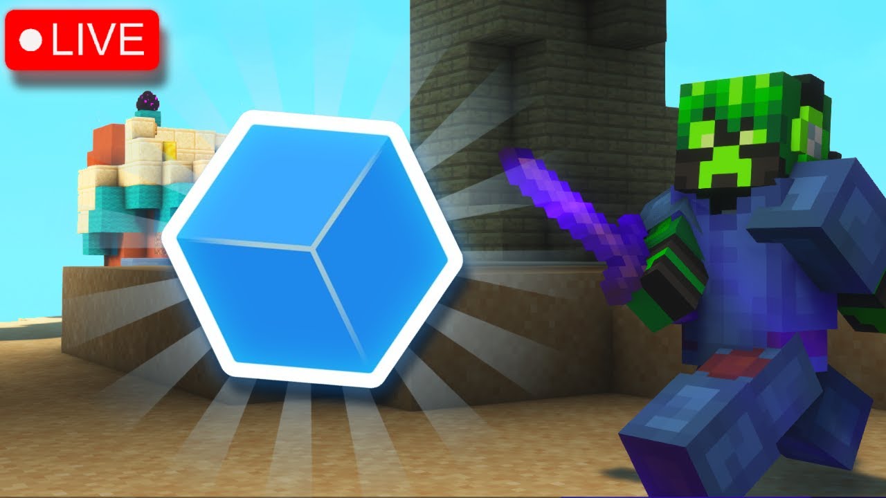 Live streaming on Cubecraft playing with viewers - YouTube