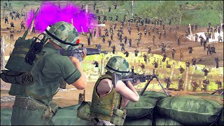 US FIREBASE DEFENSE - VIET CONG BRUTE ASSAULT