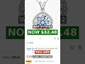 ochisdf 5 Carat Moissanite Pendant Necklace 18K White Gold Silver Plated Necklace with Moissanite…