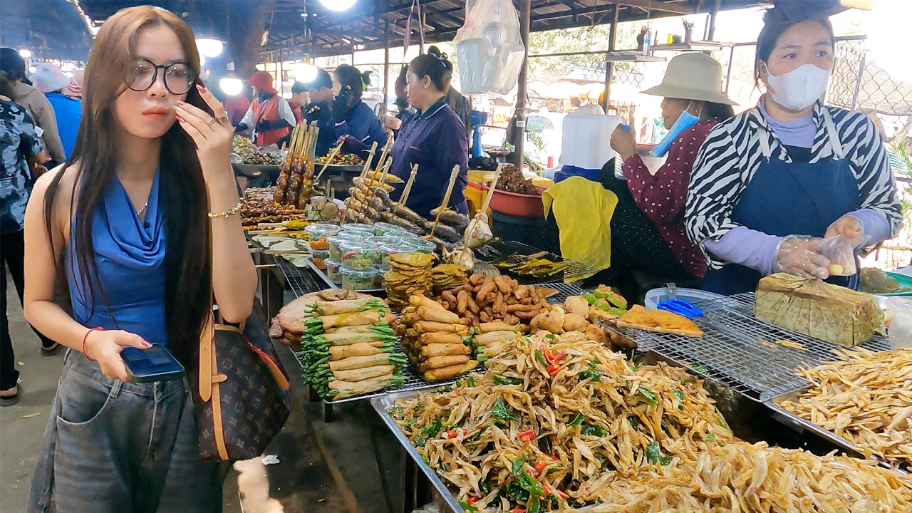 Известное место, где можно попробовать вкуснейшую камбоджийскую сельскую уличную еду в курортном ...