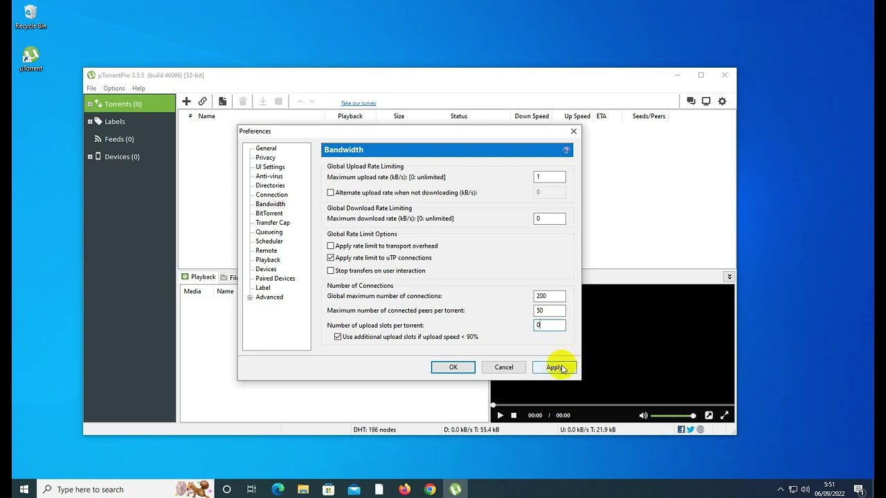 How to Turn off uTorrent Seeding