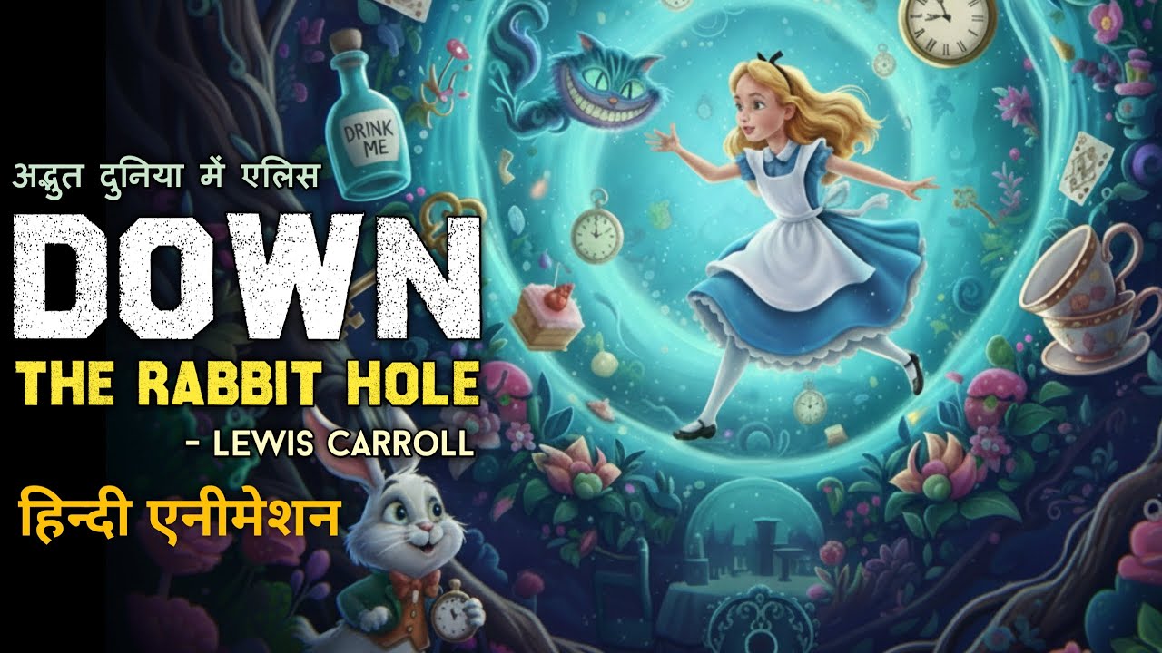 Down the Rabbit Hole Class 12 Hindi Animation || Alice in Wonderland || Sem 4 || Animated Summary