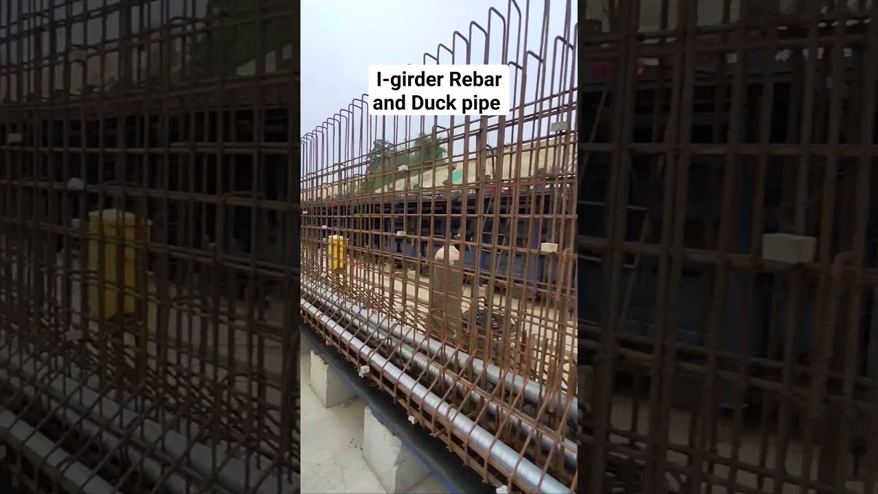 Rebar installation and Duck pipe profile with tendon installation.