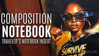 EASY DIY Altered Composition Notebook for A5 Traveler's Notebook Setup