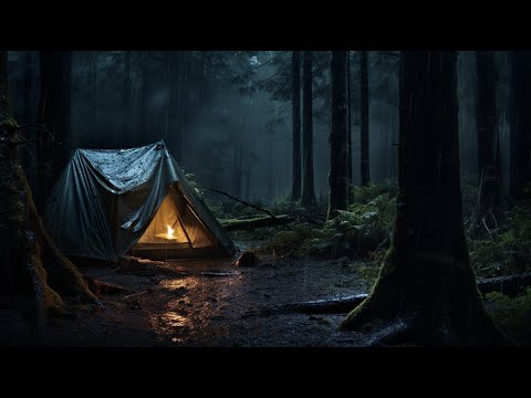 Rain on Tent with Thunder Sounds for Sleeping | Relaxing Sounds for Sleep, Insomnia, Study, PTSD
