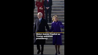 Former US President Biden leaves Capitol as Trump assumes presidency | AJ#shorts