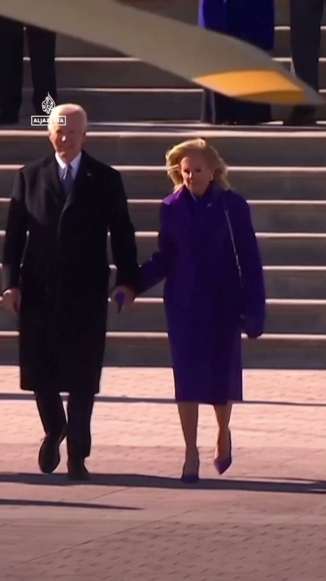 Former US President Biden leaves Capitol as Trump assumes presidency | AJ#shorts