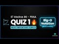PDSA QUIZ 1- MUST KNOW Topics & PYQs | IIT Madras BS Degree #iitmadras #pdsa #bsdegree