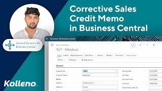 MS Dynamics 365 Business Central Tutorial  |  How To Create a Corrective Sales Credit Memo