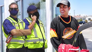 Hockey Players BEEFING California Security Guards!