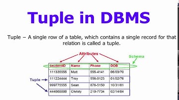 What is tuple in database management system