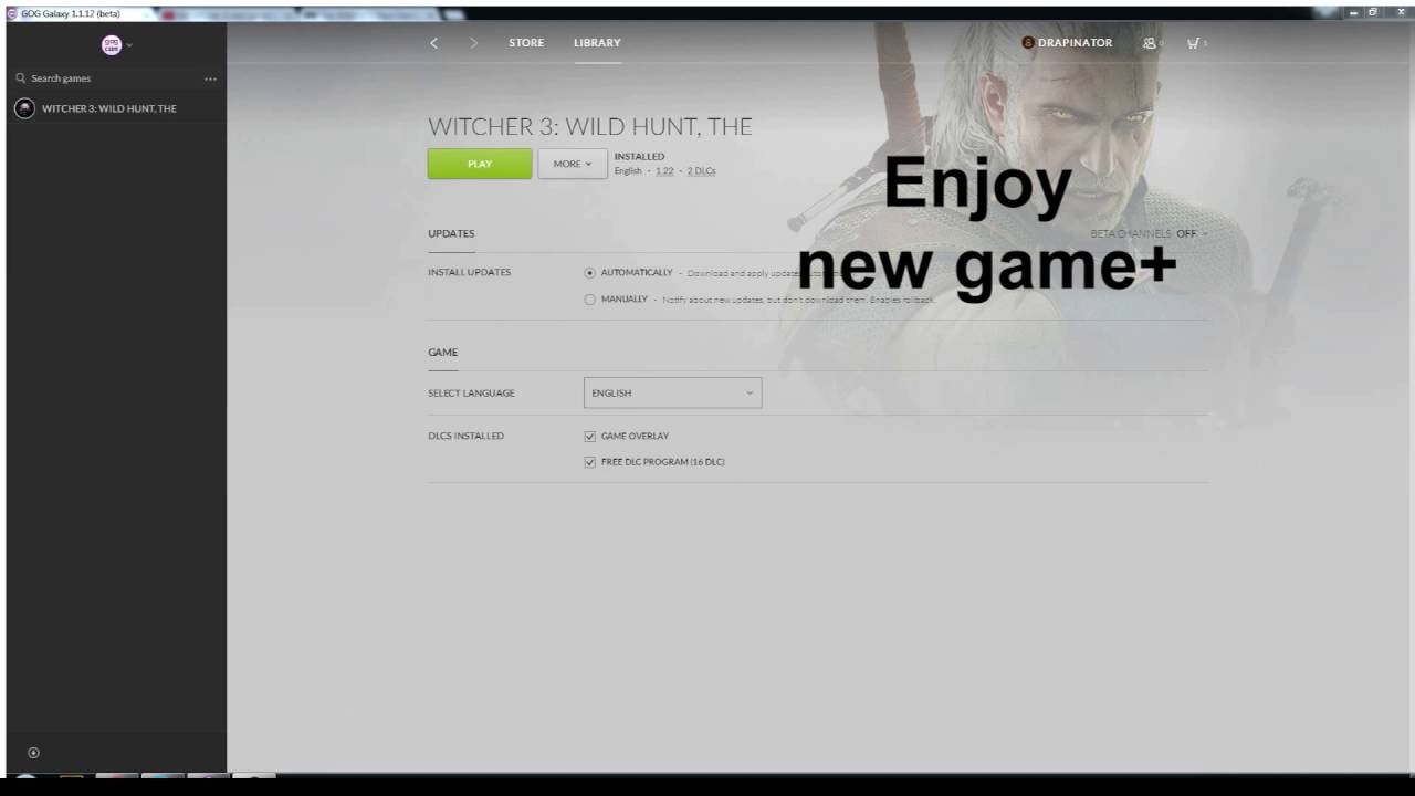 The Witcher 3 "New Game+" not appearing - Fix (PC/GOG client) - YouTube