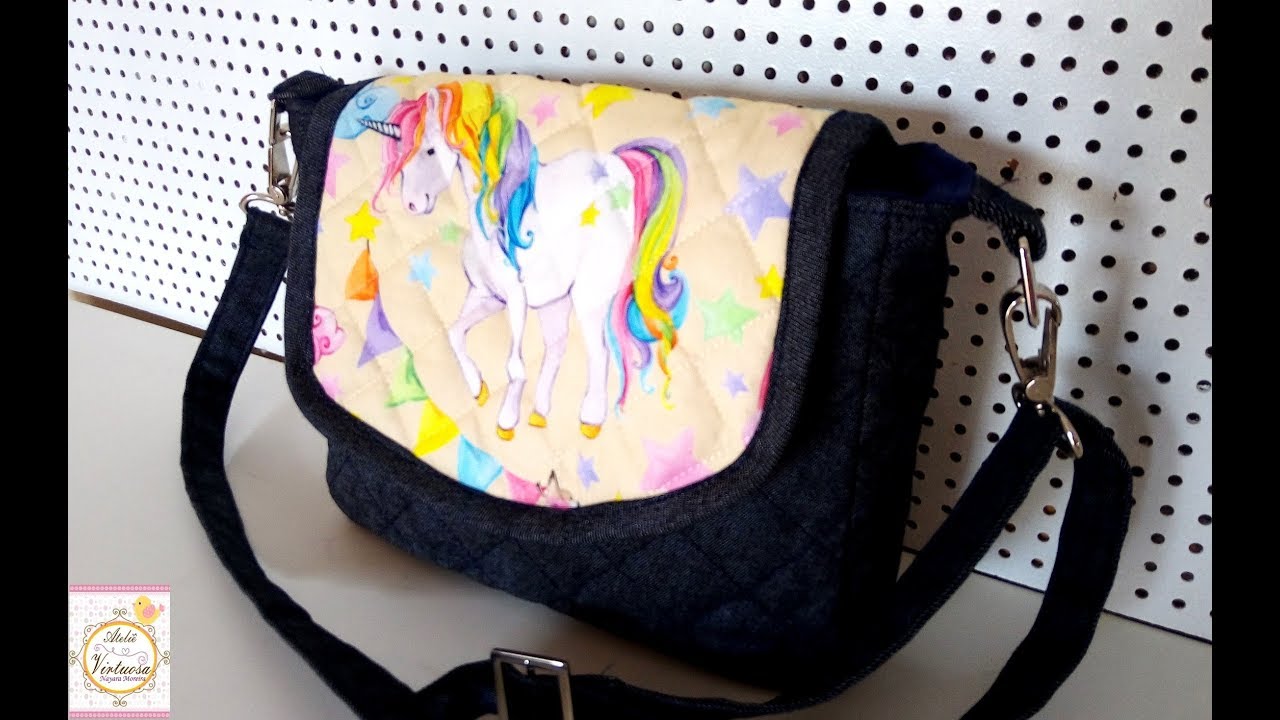 Passo a passo bolsa transversal unicórnio!