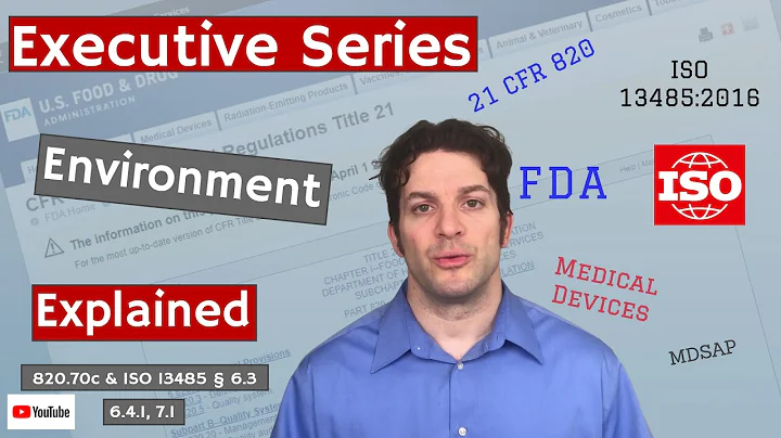 Environment 820.70c & ISO 13485 § 6.3, 6.4.1, 7.1. (Executive Series #33)