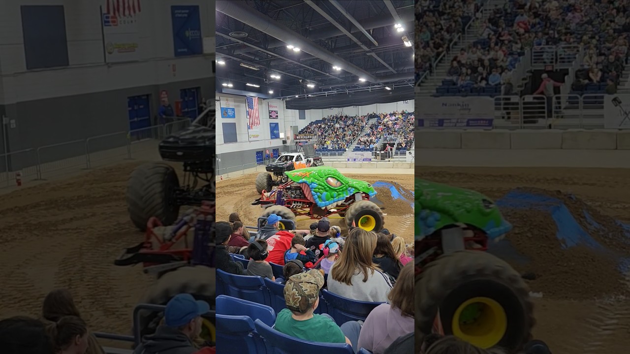 Monster trucks warming up for MONSTER TRUCK WARS!
